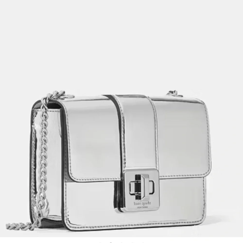 Kate Spade Phoebe Mirror Metallic Turnlock Mini Flap Crossbody - Picture 2 of 5
